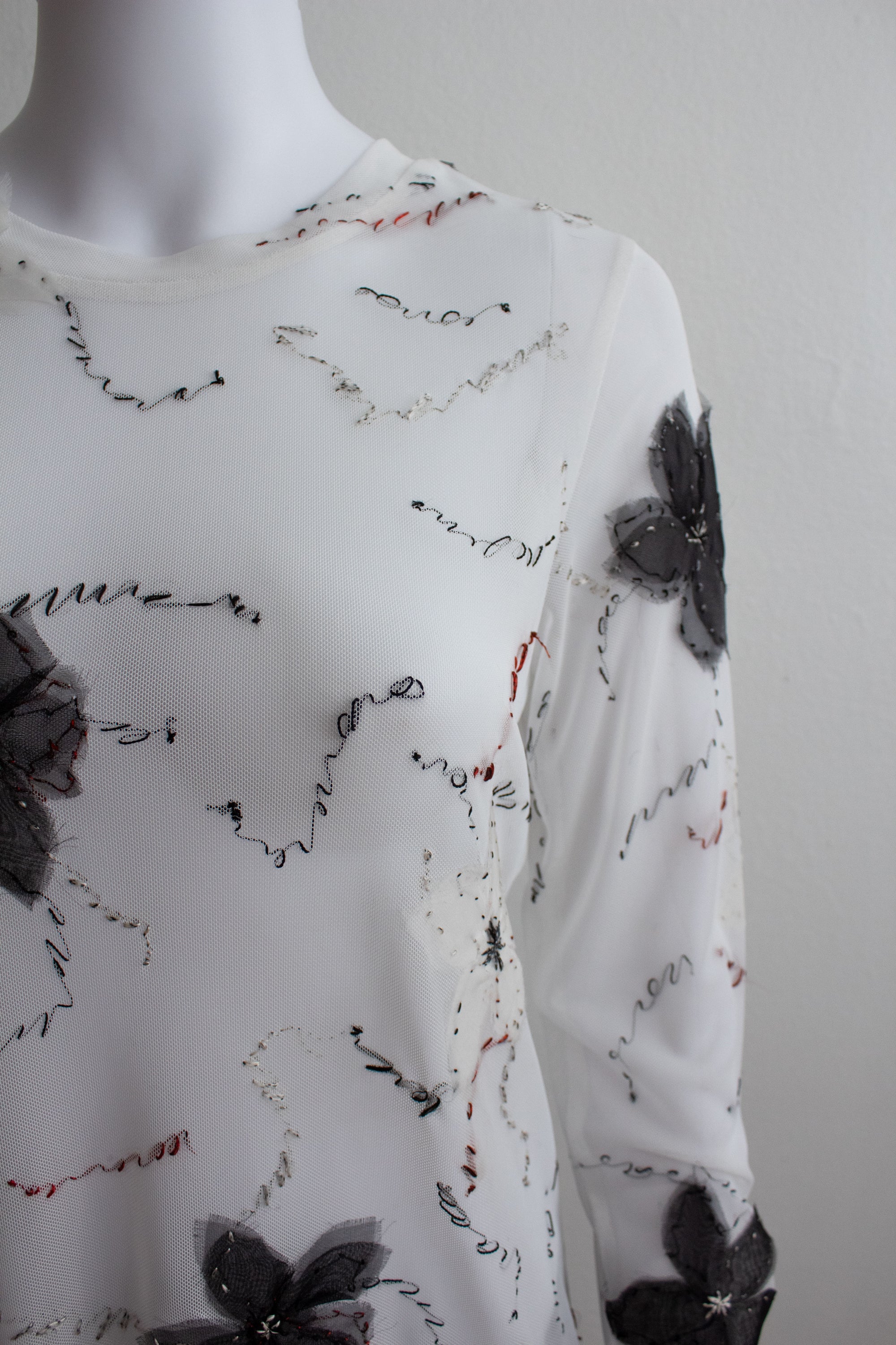 N° 73 constellation flowers long sleeve -  yuki white