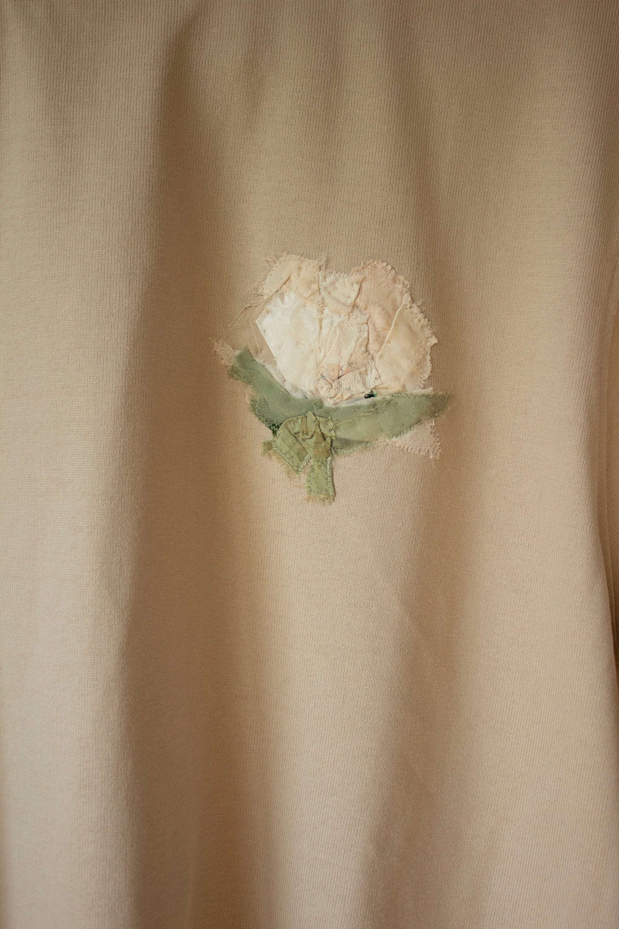 N° 285 heavyweight pressed flower t-shirt - suna beige - S
