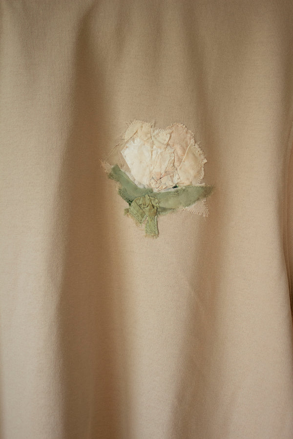 N° 285 heavyweight pressed flower t-shirt - suna beige - S