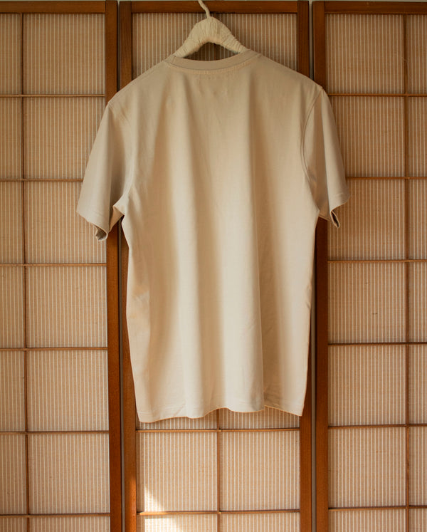 N° 285 heavyweight pressed flower t-shirt - suna beige - S