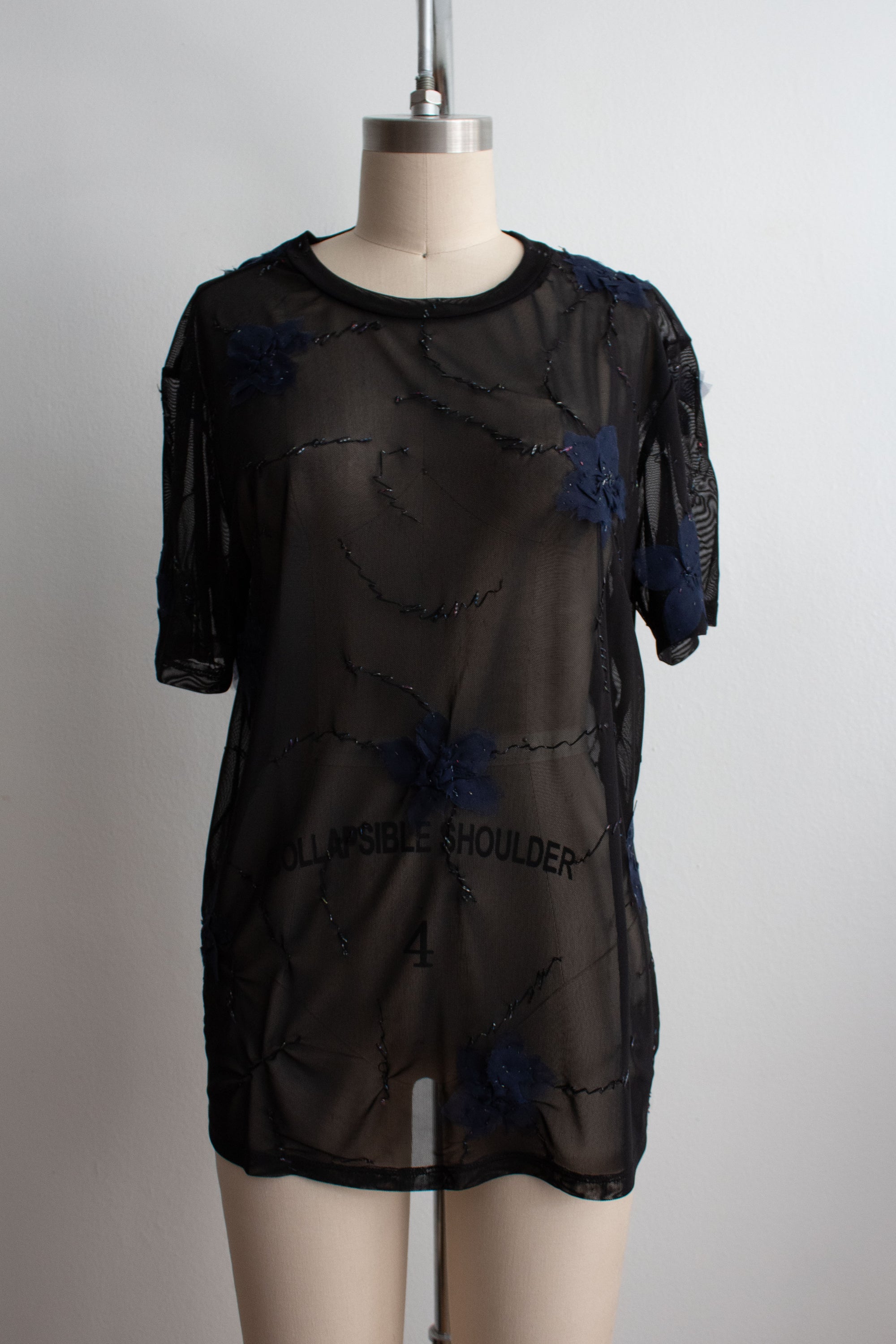 N° 92 constellation flowers short sleeve -  umi blue