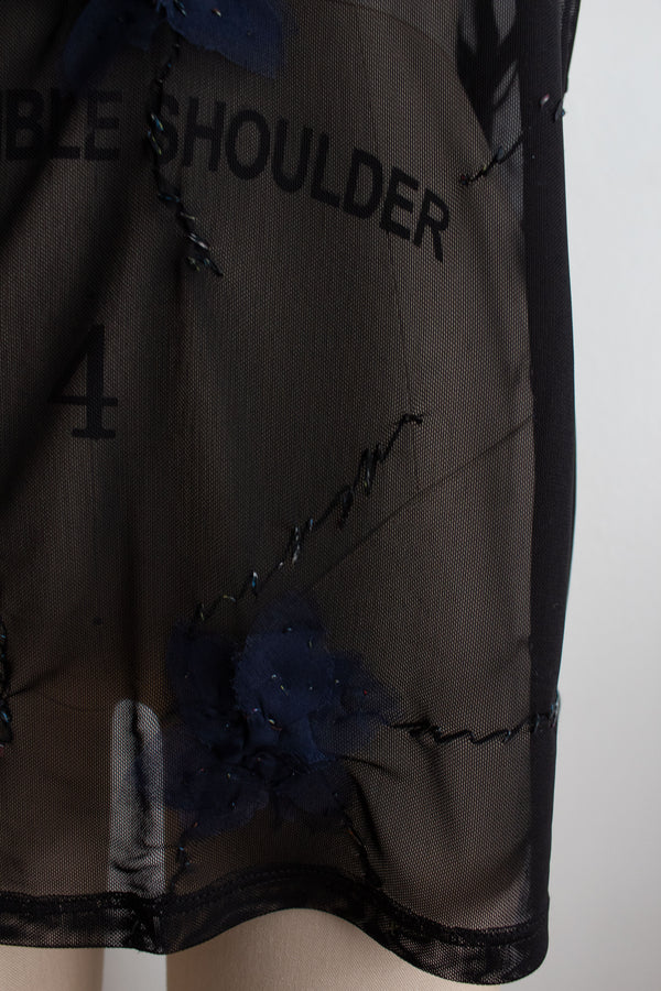 N° 92 constellation flowers short sleeve -  umi blue