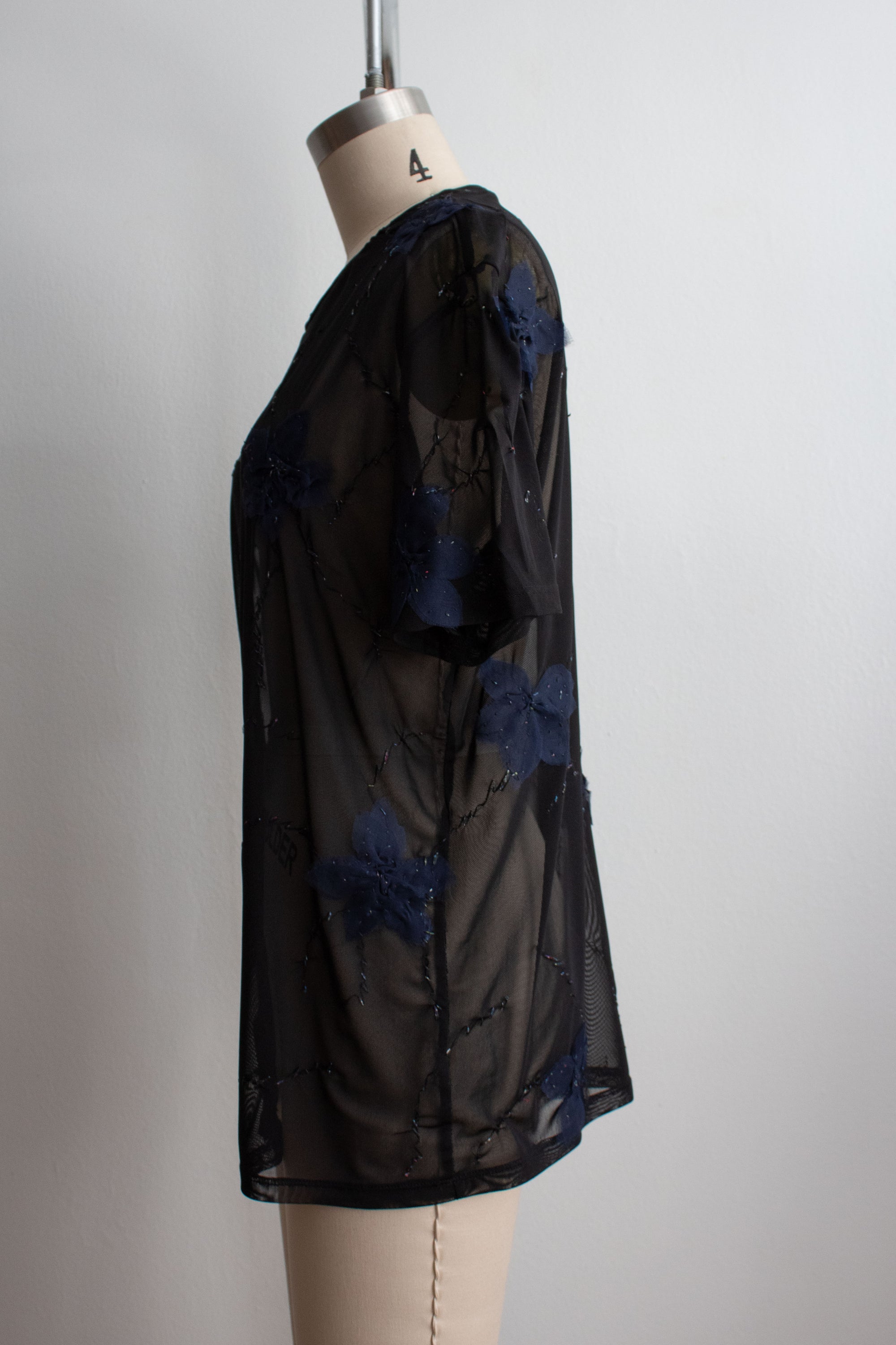 N° 92 constellation flowers short sleeve -  umi blue