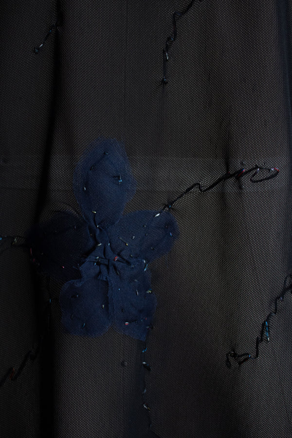 N° 92 constellation flowers short sleeve -  umi blue