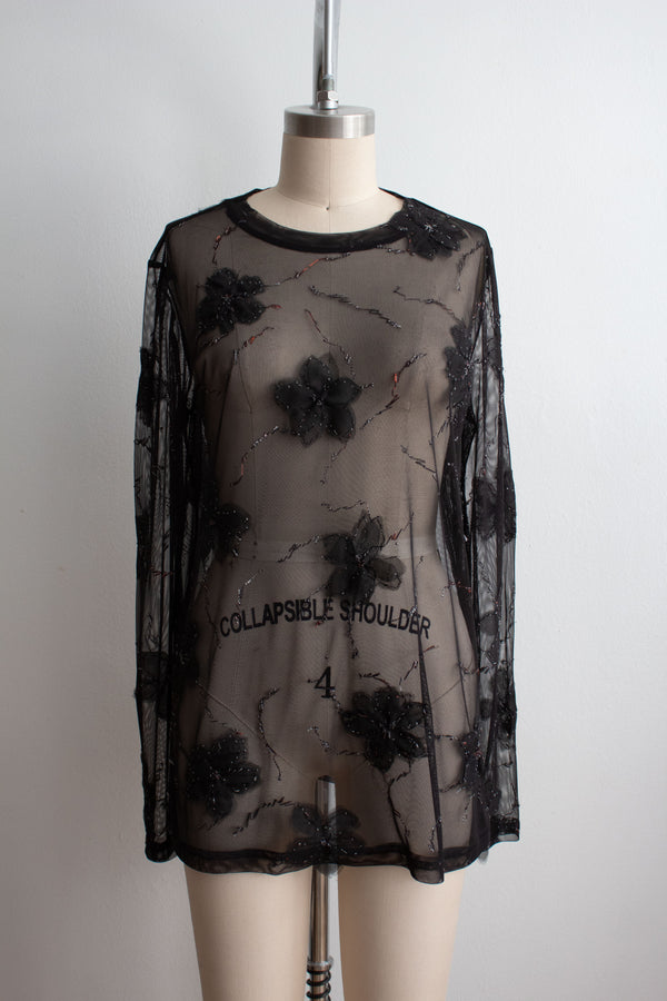 N° 73 constellation flowers long sleeve - sumi black