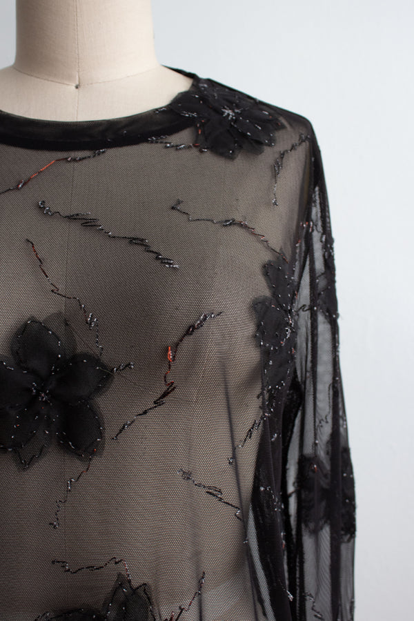 N° 73 constellation flowers long sleeve - sumi black