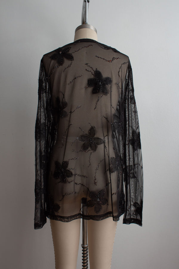 N° 73 constellation flowers long sleeve - sumi black