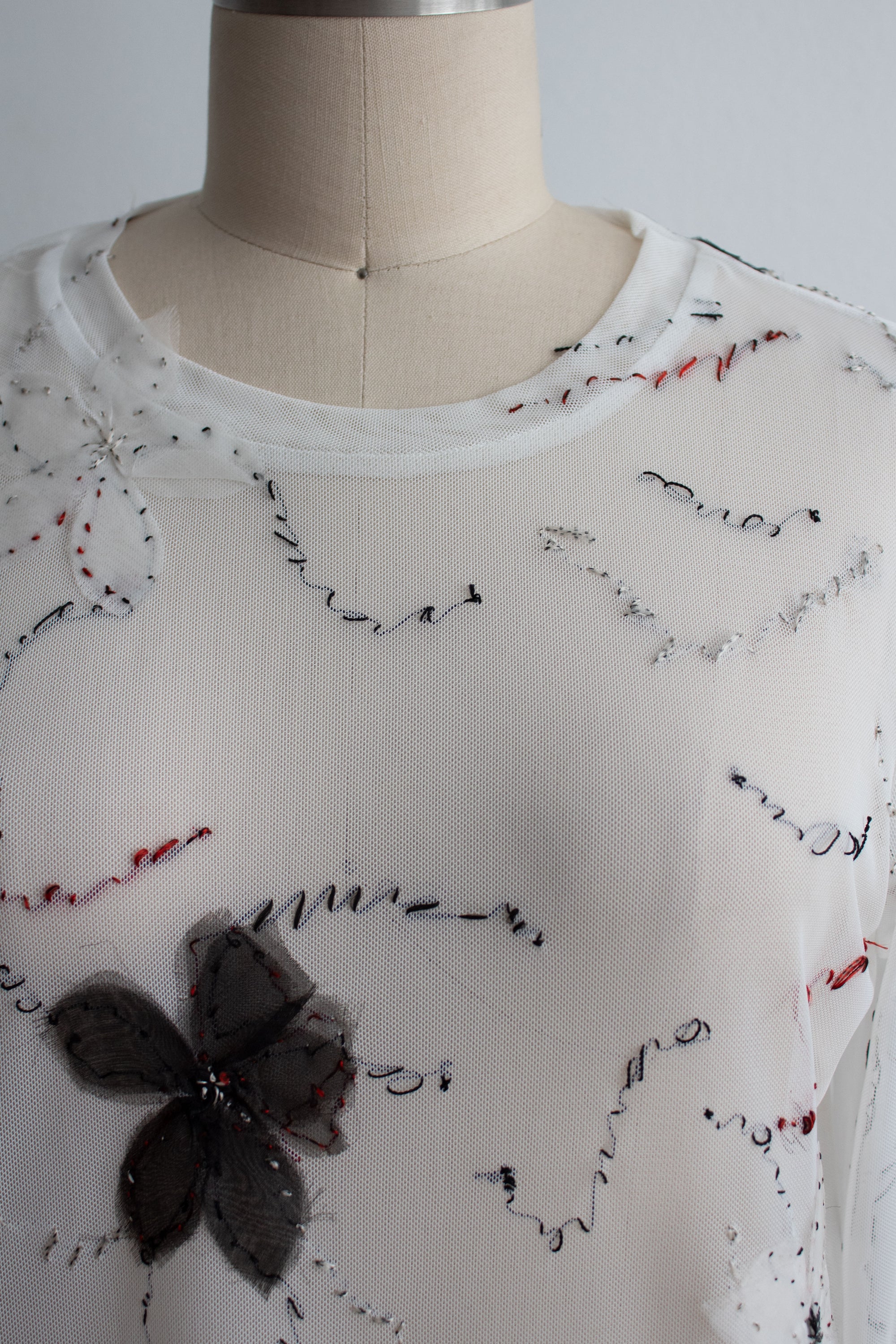 N° 73 constellation flowers long sleeve -  yuki white