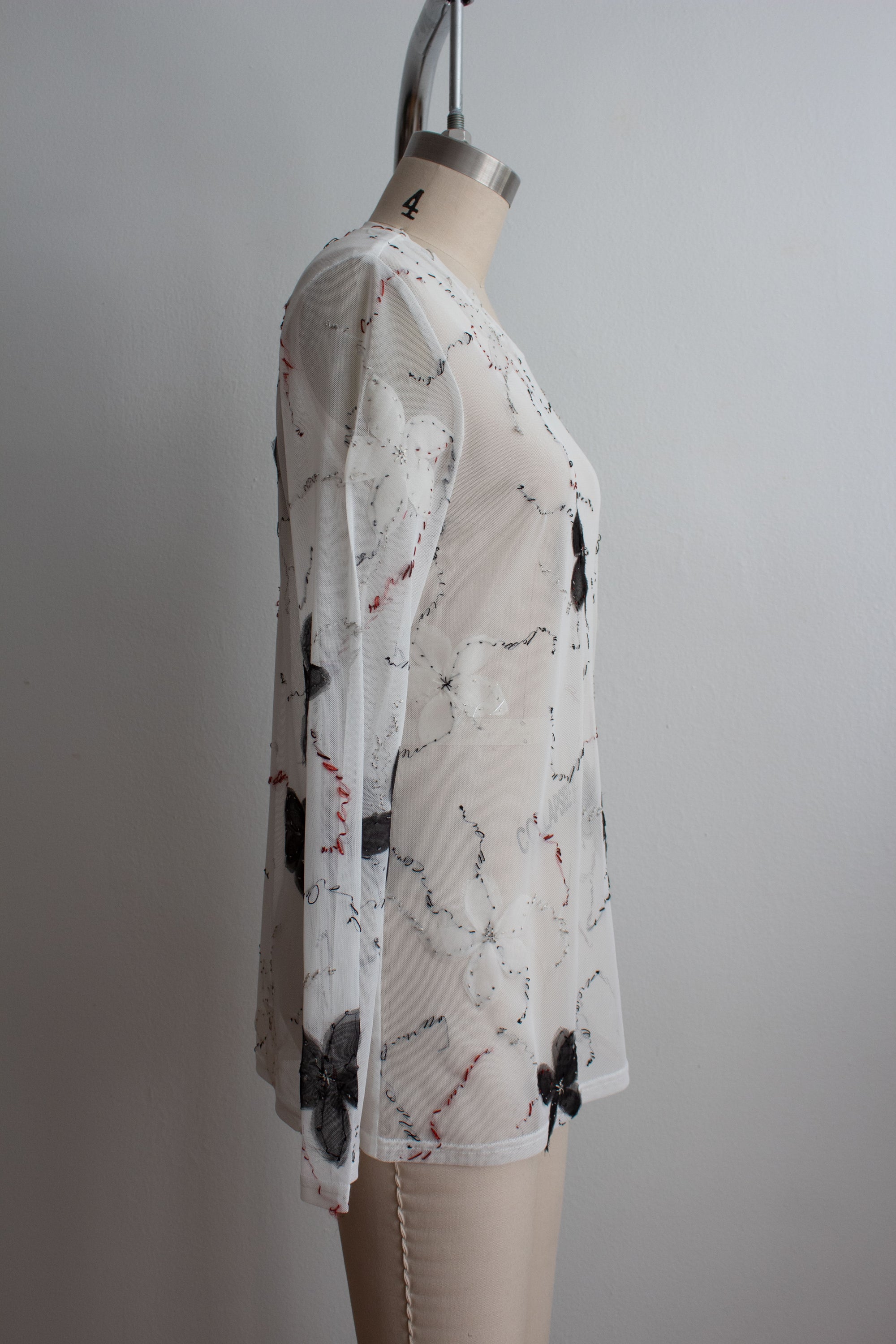 N° 73 constellation flowers long sleeve -  yuki white