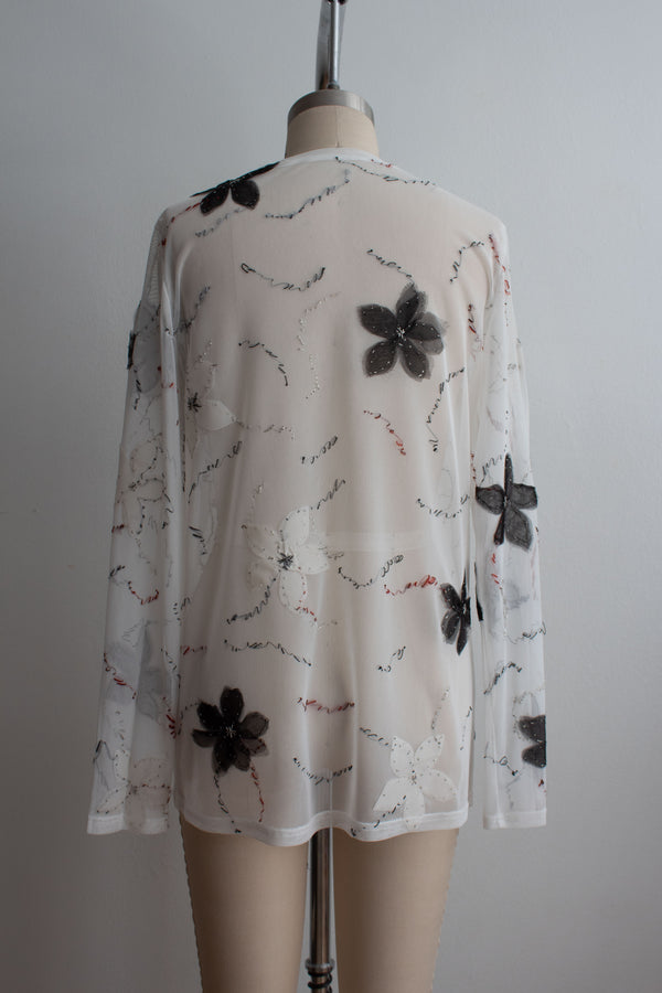 N° 73 constellation flowers long sleeve -  yuki white