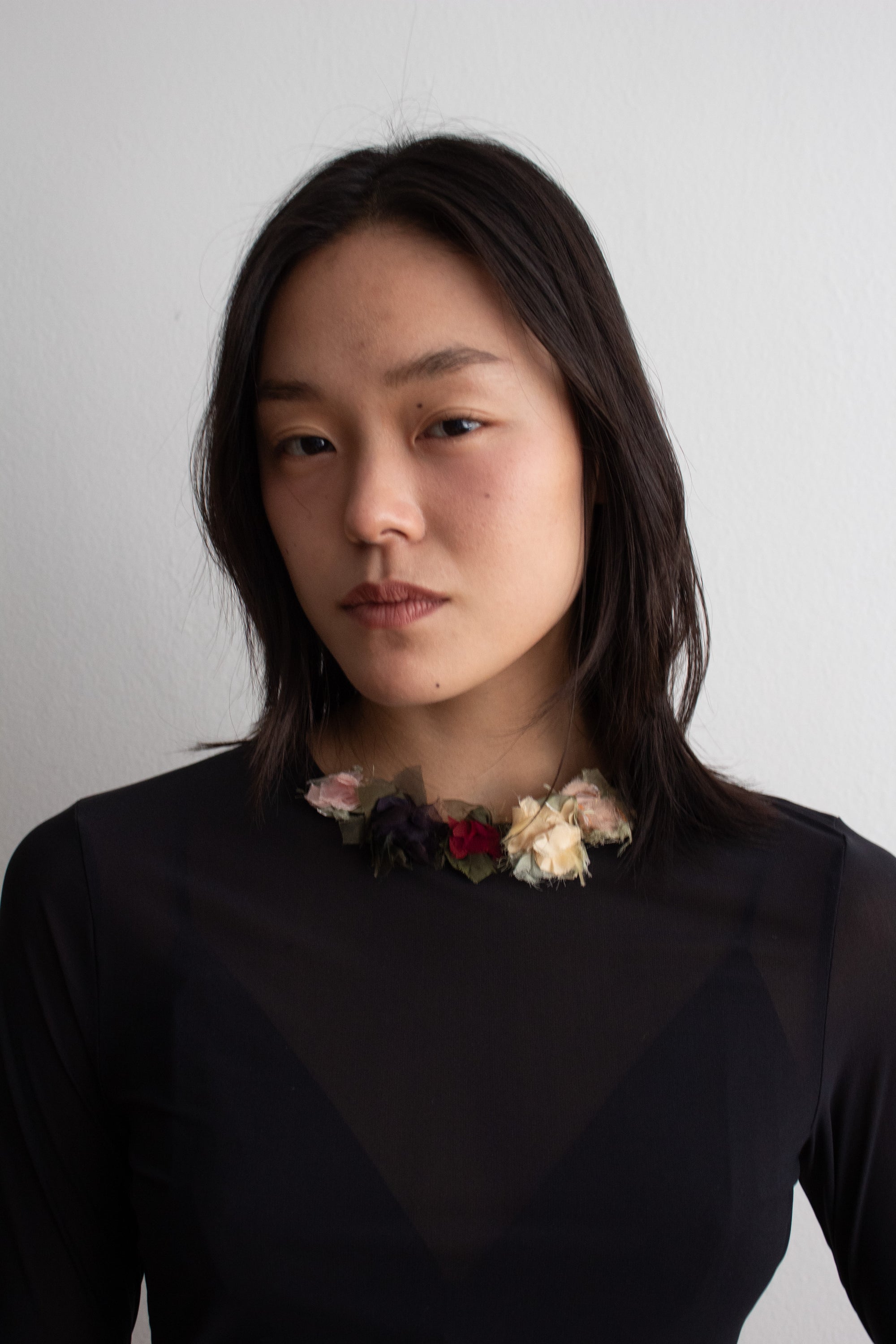 N° 72 crushed blooms fitted long sleeve