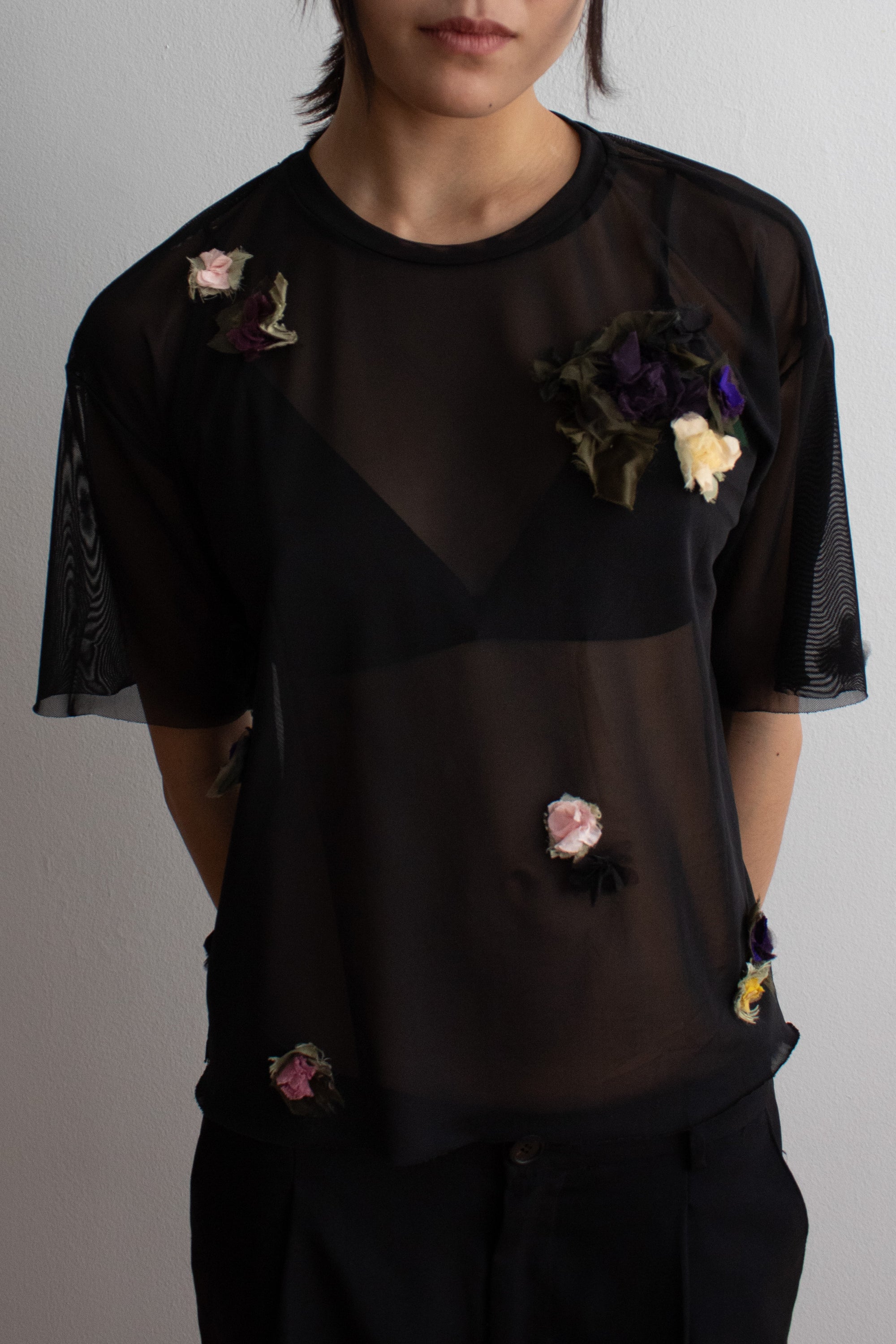 N° 94 crushed blooms oversized top - multi