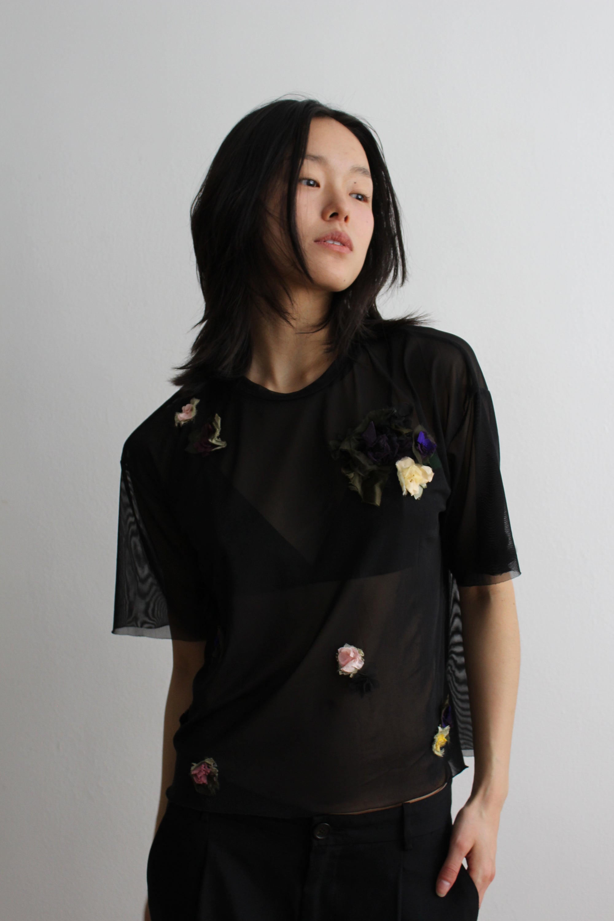 N° 94 crushed blooms oversized top - multi