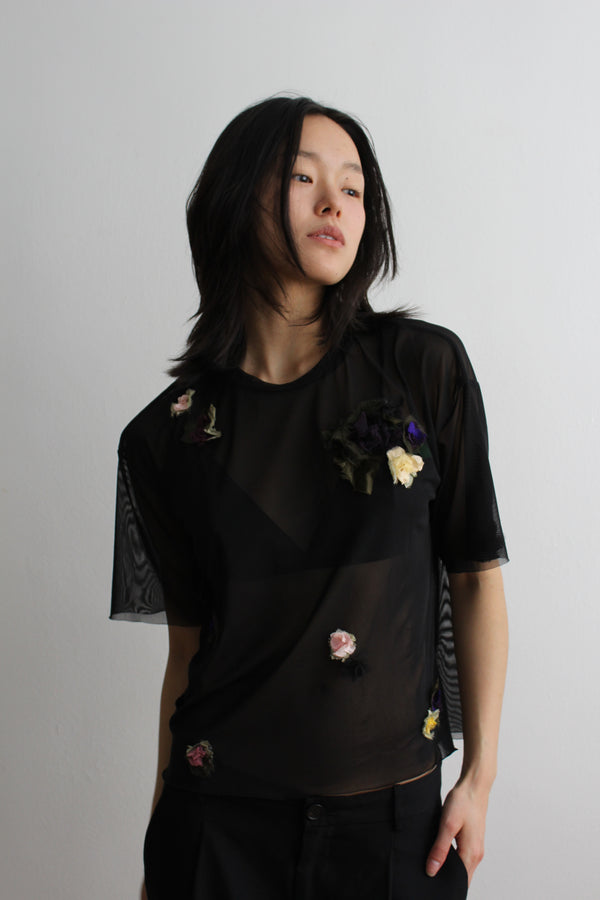 N° 94 crushed blooms oversized top - multi