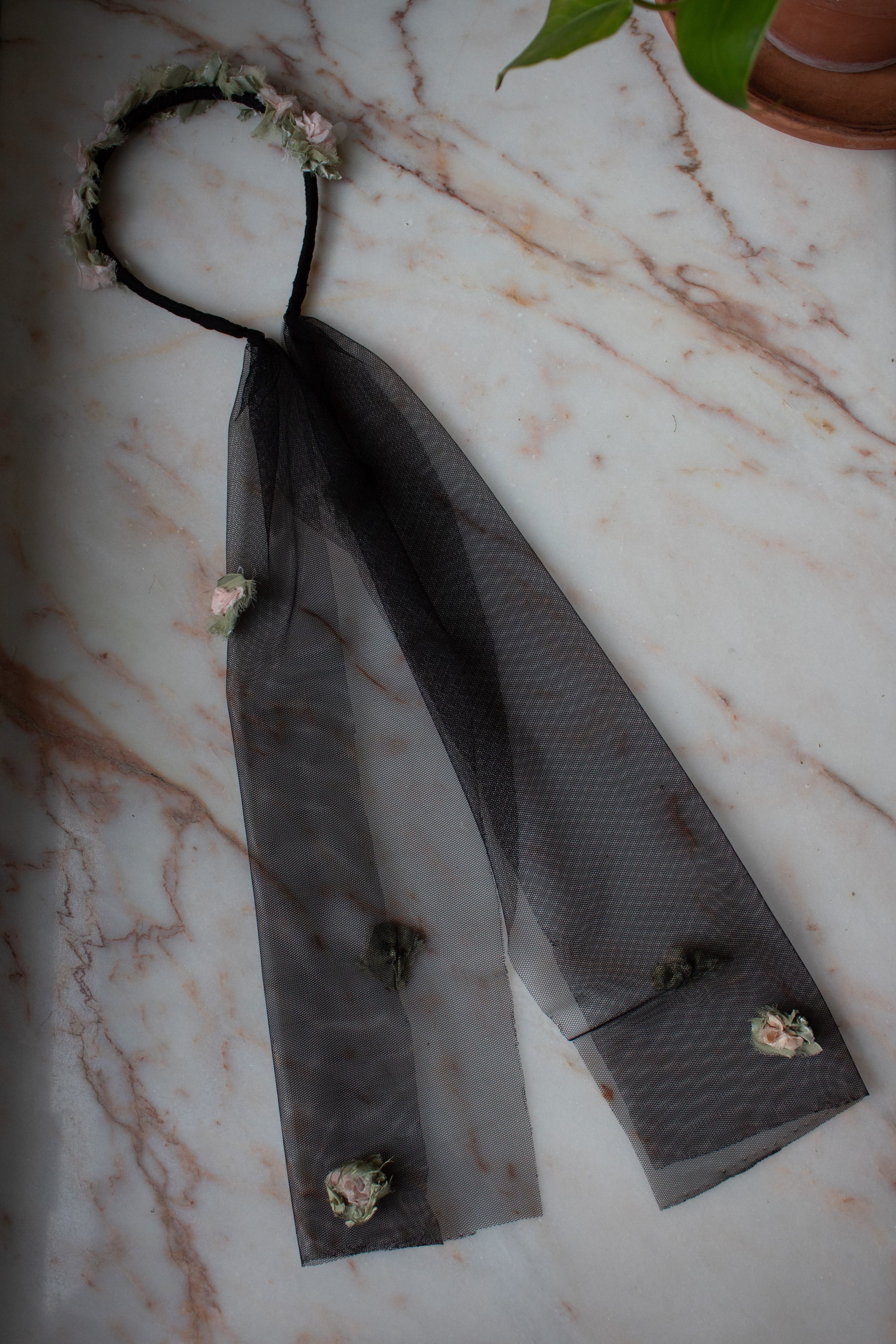 N° 91 crushed blooms headscarf- ame pink