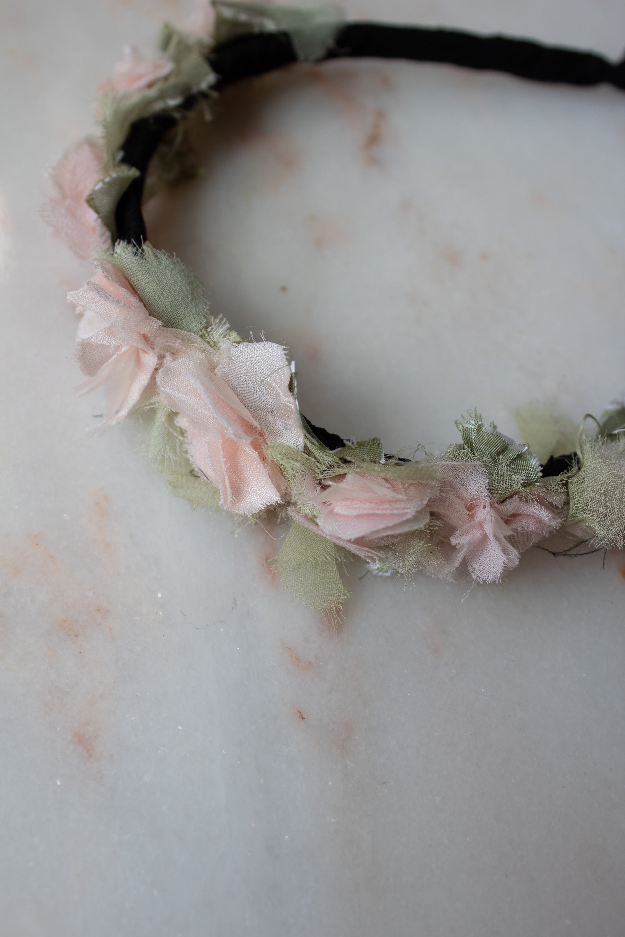 N° 91 crushed blooms headscarf- ame pink