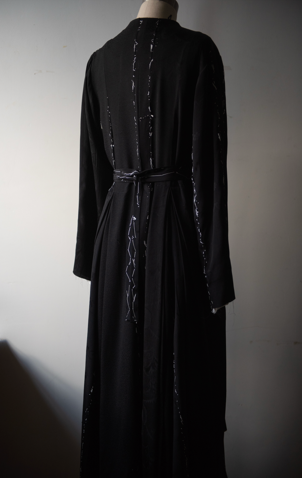 N° 106 irregular hand-stitched kimono wrap dress (made to order)