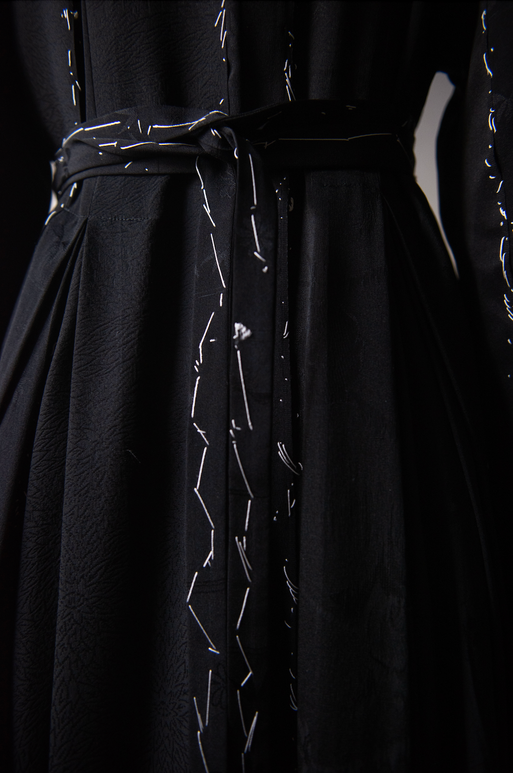 N° 106 irregular hand-stitched kimono wrap dress (made to order)