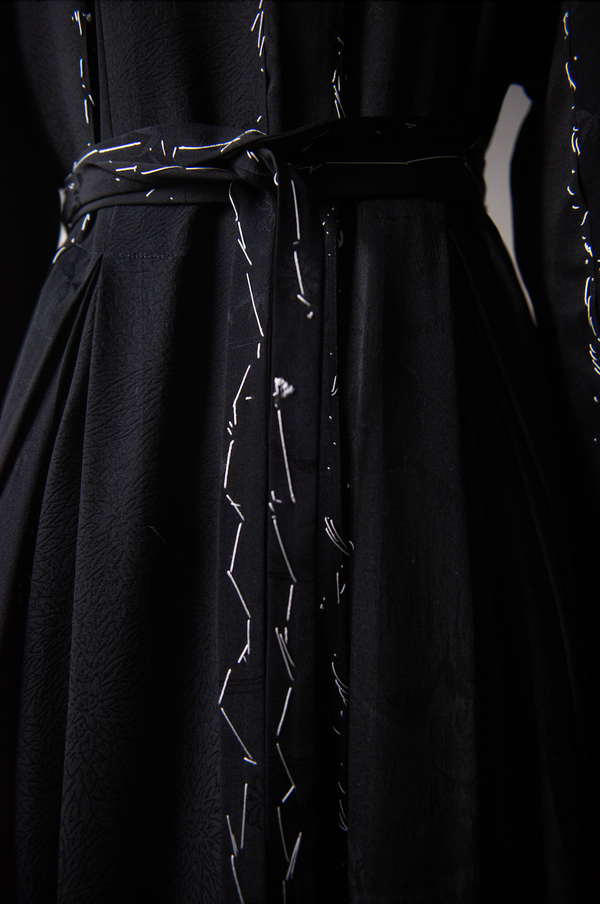 N° 106 irregular hand-stitched kimono wrap dress (made to order)